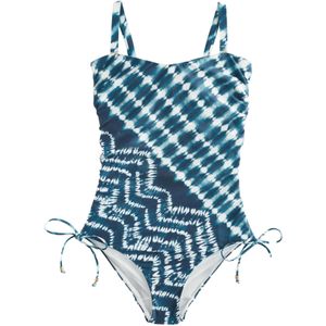 Next Badpak  navy / cyaan blauw / wit