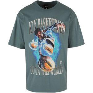 K1X Shirt 'Bootleg'  aqua / smaragd / zwart / wit