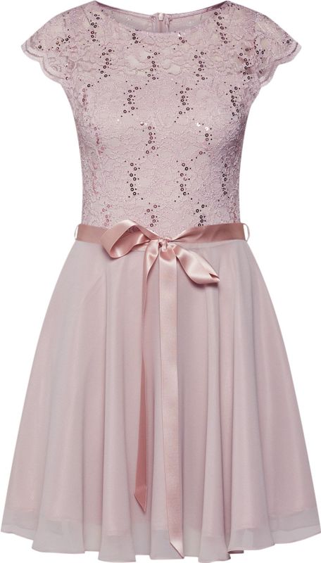 Cocktailjurk met kant en strikceintuur