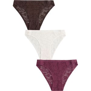 Next Slip  chocoladebruin / bourgogne / wit