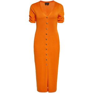 NAEMI Gebreide jurk  oranje