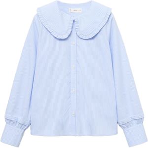 MANGO KIDS Blouse 'CARMEN'  lichtblauw / wit