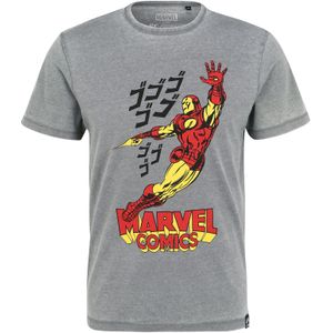 Recovered Shirt 'Marvel Comics Iron Man'  lichtgrijs