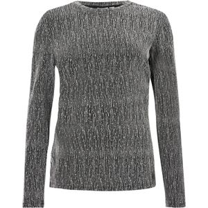 PIECES Shirt 'PCMAEVE'  antraciet / zilver