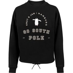 F4NT4STIC Sweatshirt 'Pinguin Knut & Jan Hamburg'  zwart / wit