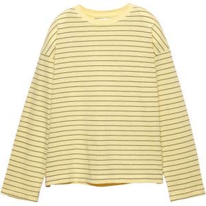 Pull&Bear Shirt  pasteelgeel / zwart