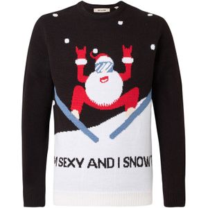 ONLY & SONS - ONSXMAS REG 5 PLACEMENT CREW KNIT - Gebreide Trui - Zwart
