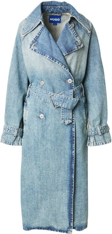 Hugo Blue - Relaxed Fit Trenchcoat - Mêlee - Puur Katoen