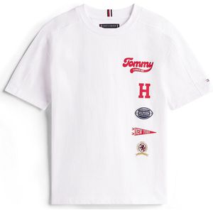 TOMMY HILFIGER Shirt 'Varsity Multi-Badge'  navy / geel / rood / wit