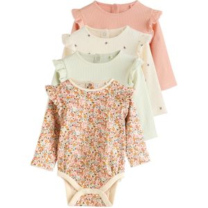 Next Rompertje/body  ecru / pastelgroen / oudroze