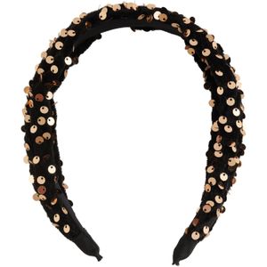 WE Fashion - Haarband - Fluwelen - Met Glinsterende Pailletten