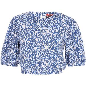 nelice Blouse  saffier / wit