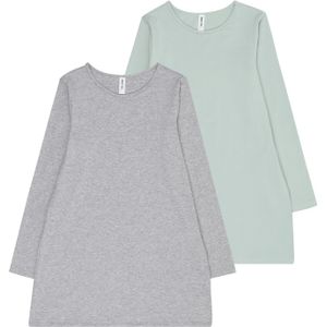 ABOUT YOU Jurk 'Jenna'  grijs gemêleerd / mintgroen