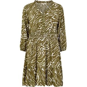 Apricot Blousejurk  kaki / wit