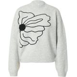Only - ONLLOI LS HIGH NECK FLOWER PULL EX KNT - Gebreide Trui - Light Grey Melange