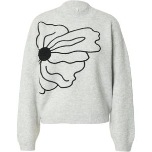 Only - ONLLOI LS HIGH NECK FLOWER PULL EX KNT - Gebreide Trui - Light Grey Melange