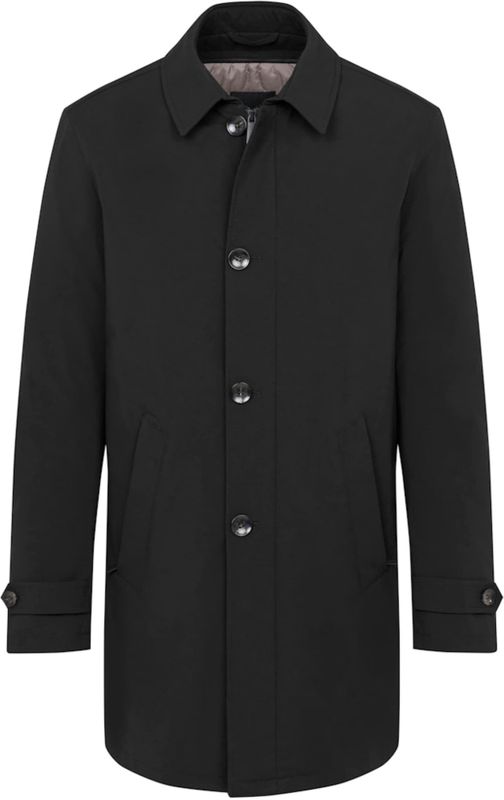 Tussenjassen - Zwart - Waterafstotend - Lange Mouwen - Overhemdkraag