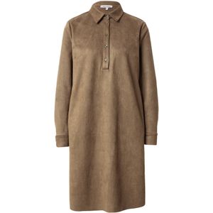 MORE & MORE - Blousejurk - Kaki - Imitatieleder - Knielengte