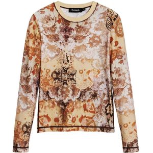 T-shirt - Romantisch - Lange Mouw - Met Applicaties