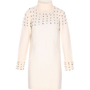 faina Gebreide jurk  lichtblauw / donkerblauw / lila / wolwit