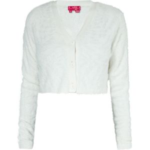 swirly Gebreid vest  wit