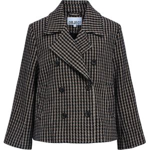 OBJECT Tussenjas 'OBJKeily'  beige / zwart / wit