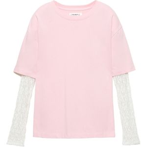 Pull&Bear Shirt  rosa / wit