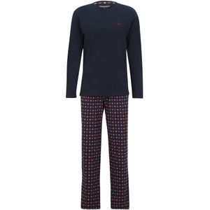 Emporio Armani Pyjama lang  navy / pastelblauw / rood