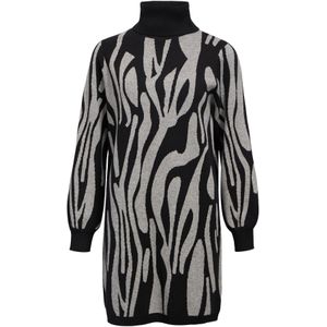 OBJECT Gebreide jurk 'OBJRay'  grijs / zwart