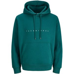 JACK & JONES Sweatshirt 'JJESTAR'  smaragd / wit