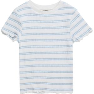 Garcia Gestreept T-shirt Wit/Blauw