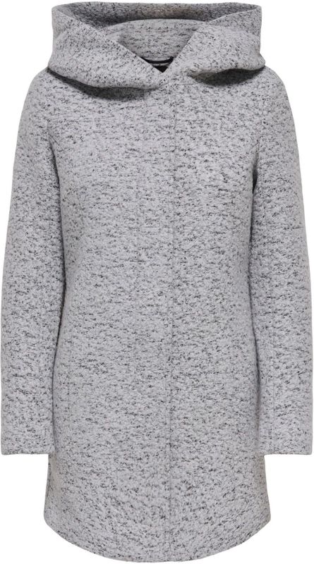 Onlsophia - Jas - Wol - Lange Mouwen - Omkeerbaar - Knoop en Ritssluiting - Lang