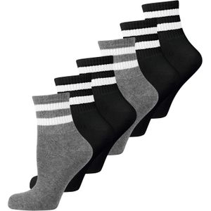 Nur Der Sokken 'Short Track'  grijs / zwart / wit