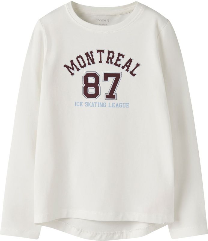 NAME IT Shirt 'NKFVIX'  hemelsblauw / zwart / wit