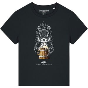 Watapparel Shirt 'Eichhörnchen'  bruin / grijs gemêleerd / zwart / wit