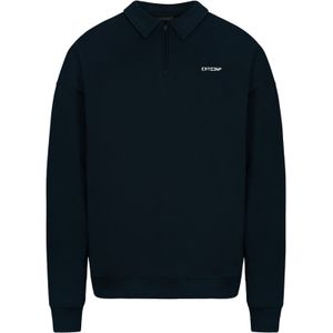 ESTEEM Sweatshirt ' Essential Oversized Halfzip '  donkerblauw