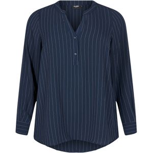 Flash by Zizzi Blouse 'Flfang'  navy / wit