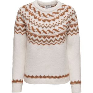 ONLY Trui 'ONLISLE'  bruin / wit