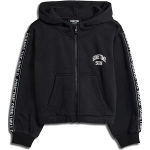 SOMETIME SOON Sweatvest  zwart / wit