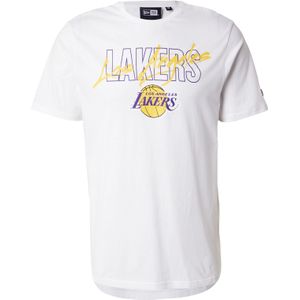NEW ERA Shirt 'NBA LOSLAK'  geel / donkerlila / wit