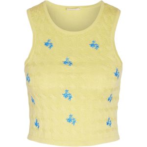 Noisy may Gebreide top 'Lil'  hemelsblauw / lichtgeel