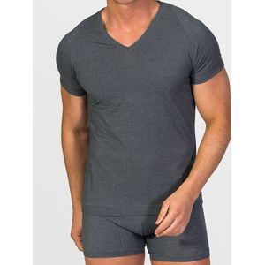 zd ZERO DEFECTS Onderhemd 'V-Neck T-Shirt Egiptian Cotton'  donkergrijs