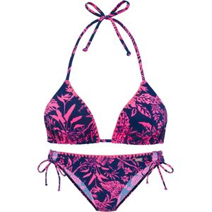 Venice Beach - Kensi - Triangelbikini - Marine/Pink - Gehaakt Randje