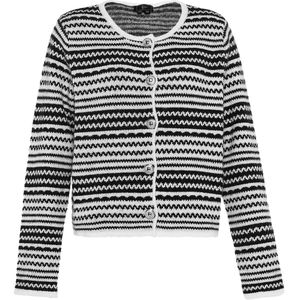 faina Gebreid vest  zwart / natuurwit