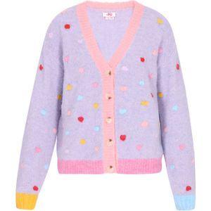 MYMO Gebreid vest  blauw / lila / pink / rood