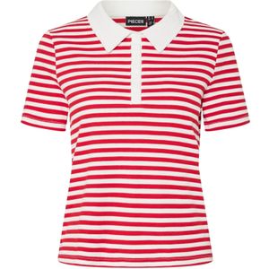 Pcdonna - Rib Polo Top - Poloshirt - Katoen - Nauwsluitend