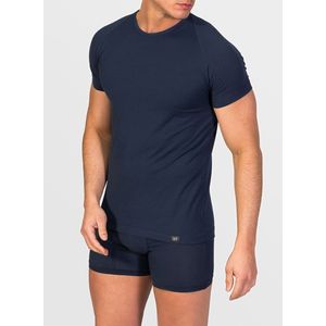 zd ZERO DEFECTS Onderhemd 'Crew-neck T-shirt Egiptian cotton'  navy