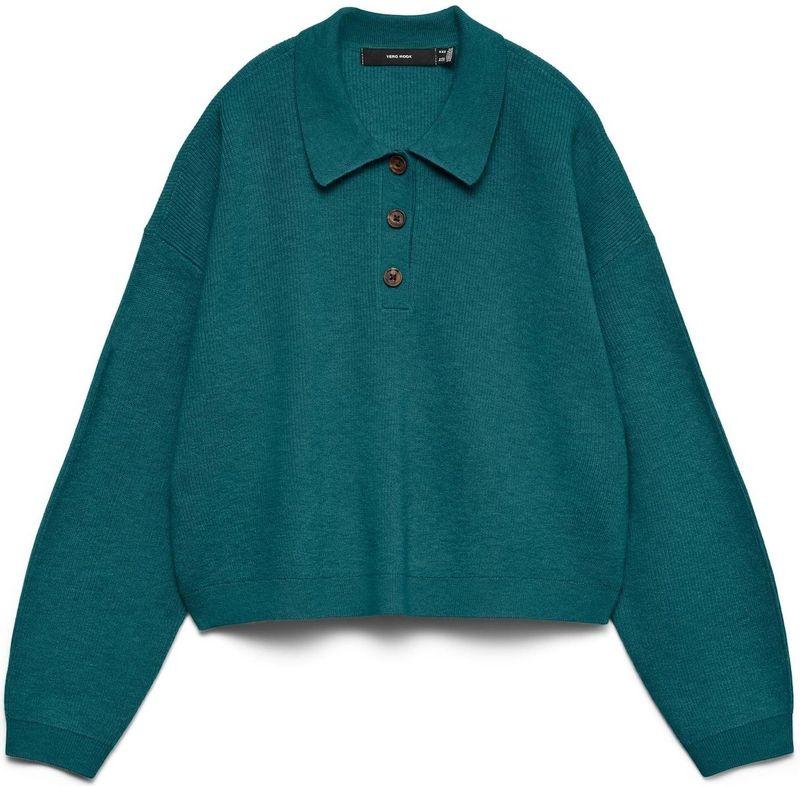 VERO MODA Trui 'VMExiciting'  petrol