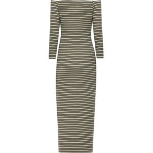 No Matter What Jurk  olijfgroen / wit