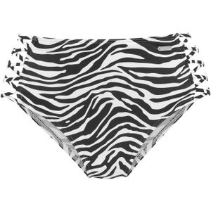 Look - Dierenprint - Bikinibroekje - Zwart - Wit - Polyamide